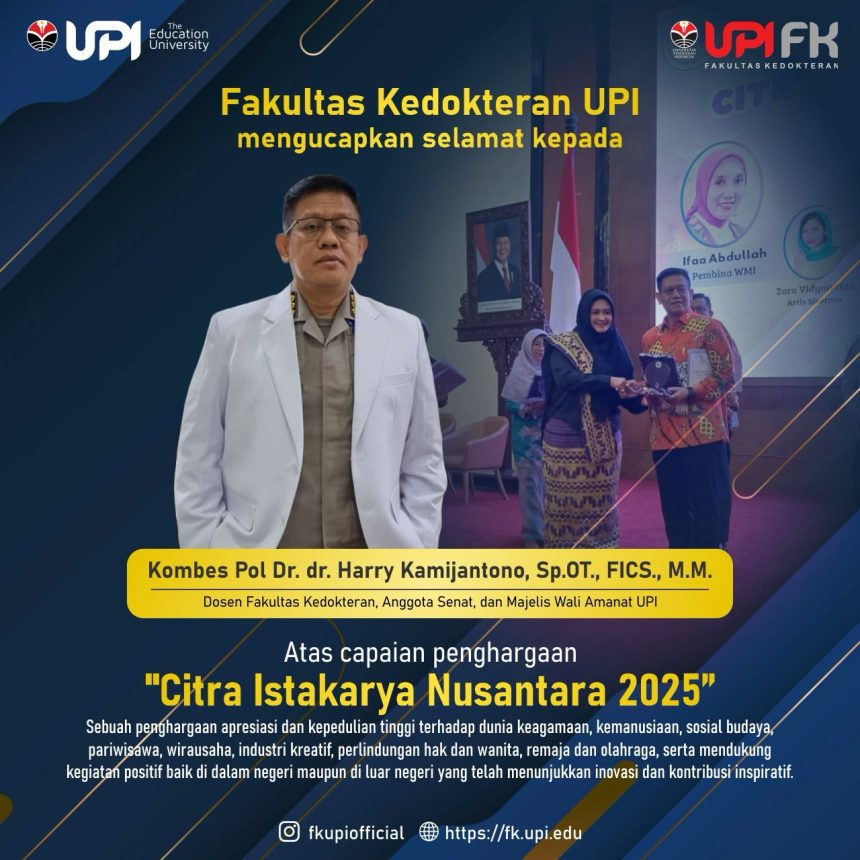 Header Kombes Pol Dr. dr. Harry Kamijantono, Sp.OT., FICS., M.M. Raih Penghargaan Bergengsi ‘Citra Istakarya Nusantara 2025’