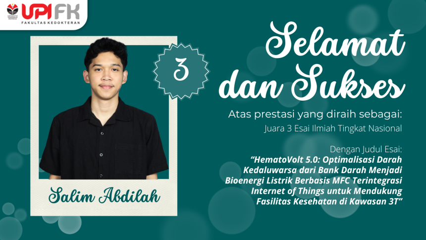 Juara 3 Nasional! Mahasiswa FK UPI Ukir Prestasi di Ajang Esai Ilmiah Kemenkes Poltekkes Malang 2025 