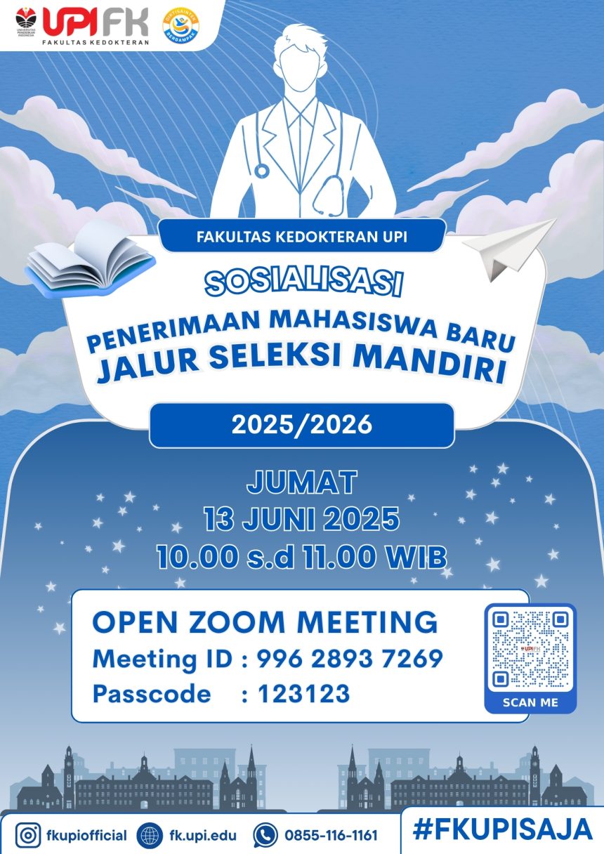 Header FK UPI Gelar Sosialisasi Penerimaan Mahasiswa Baru Jalur Seleksi Mandiri TA 2025/2026 secara Daring