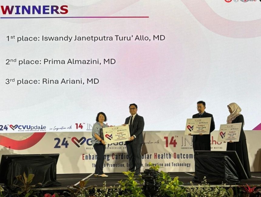 dr. Iswandy Janetputra Turu’ Allo, MMedSci Raih Juara 1 di Malang Cardiovascular Update & INA-Echo 2025