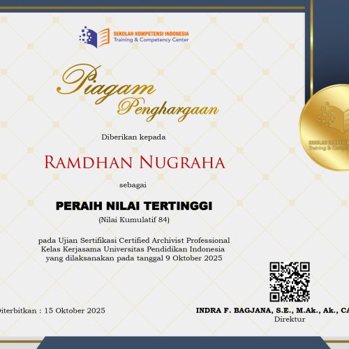 Tenaga Kependidikan DIKMAWA FK UPI Raih Nilai Tertinggi pada Sertifikasi Certified Archivist Professional 2025