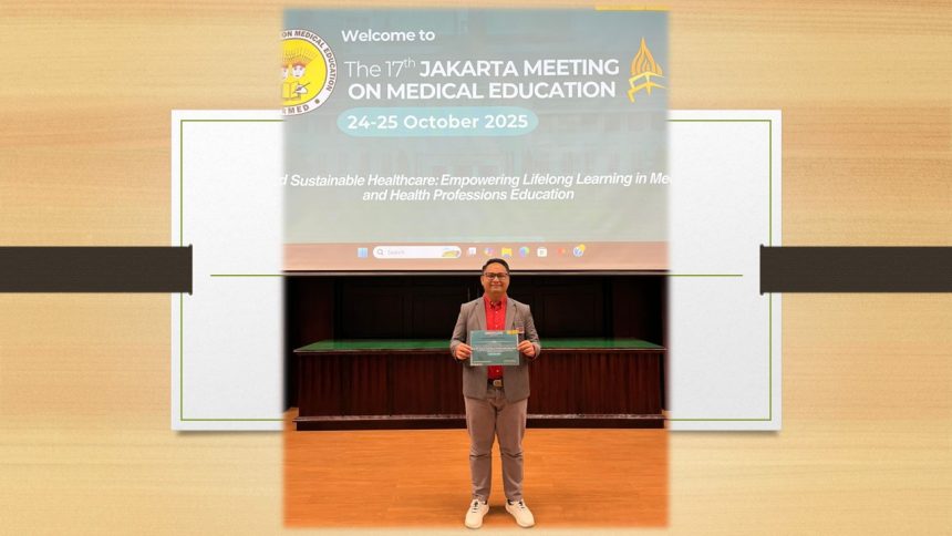 dr. Iswandy Janetputra Turu’ Allo, Dosen FK UPI Raih Best Oral Presentation di The 17th Jakarta Meeting on Medical Education 2025