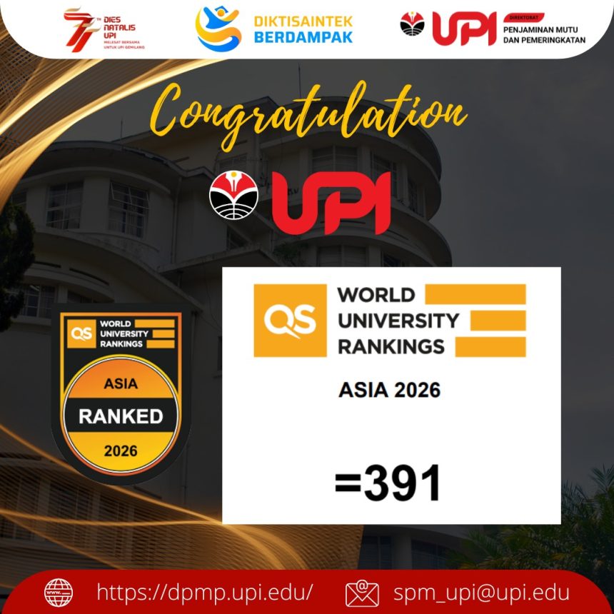 UPI Catat Prestasi Gemilang di Panggung Asia: Peringkat ke-391 QS Asia 2026, Wujud Nyata Program “Berdampak” dan Dukungan terhadap SDGs