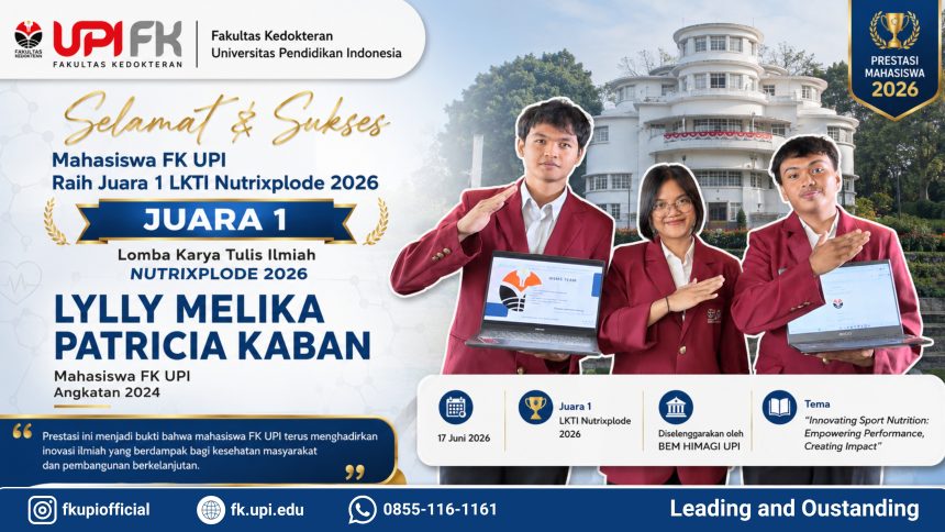 Mahasiswa FK UPI Raih Juara 1 LKTI Nutrixplode 2026