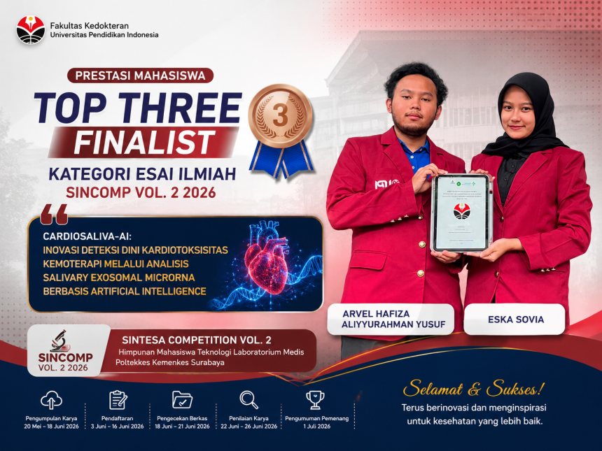 Mahasiswa FK UPI Raih Juara 3 Kompetisi Esai Ilmiah SINCOMP Vol. 2 2026